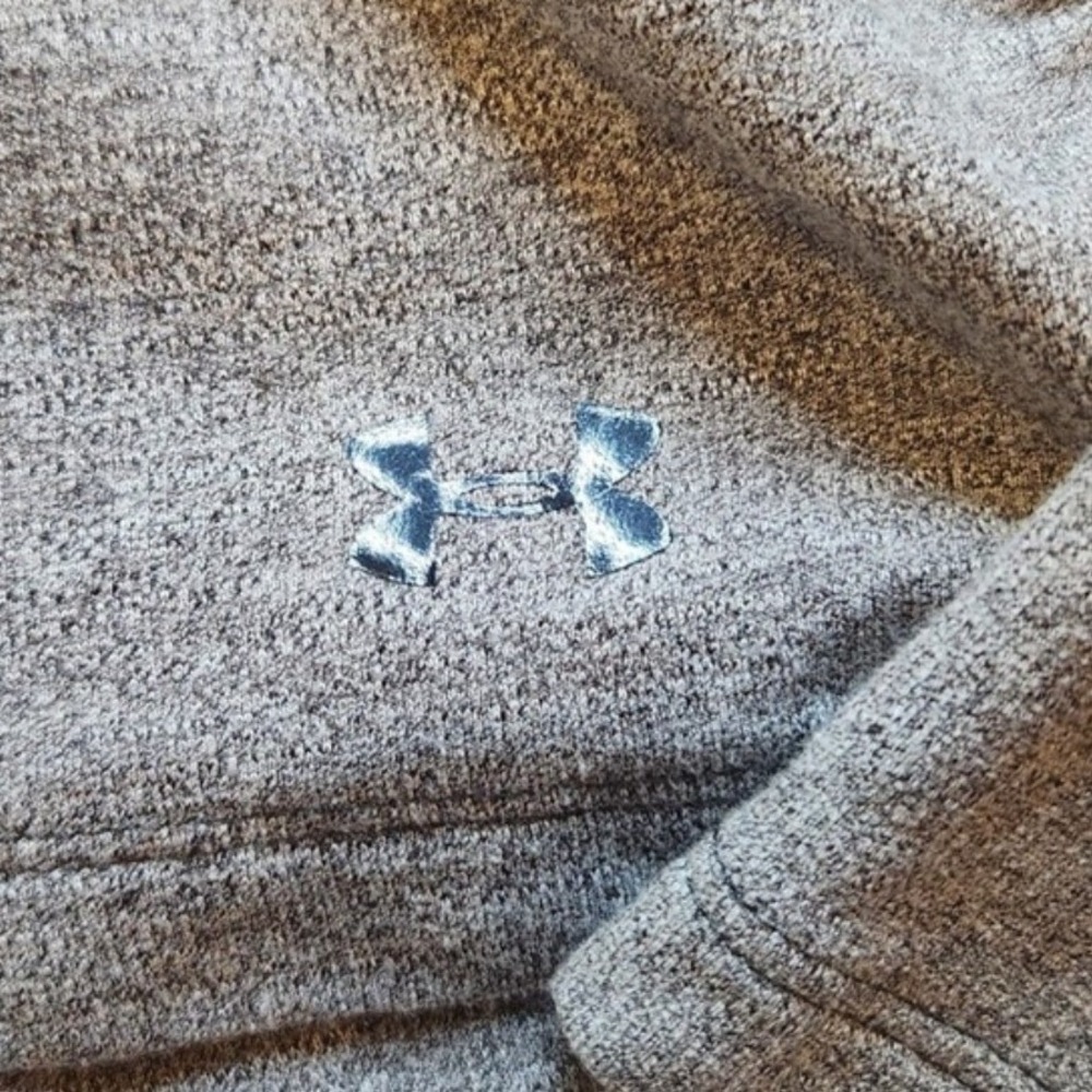 Under Armour Funnel Neck Cowl Sweatshirt Lightweight Hoodie Gray Athletics XL - Picture 5 of 7